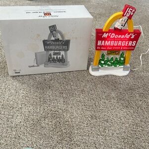 Department 56 Snow Village "McDonald's ...Light Up the Night" Sign